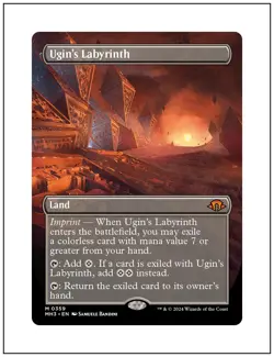 1x Ugin's Labyrinth, Borderless Art, Modern Horizons 3, Magic MTG NM - Image 1