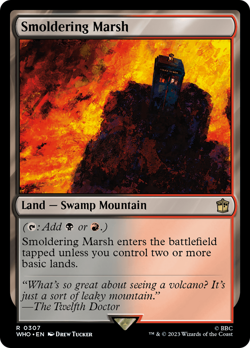 Smoldering Marsh #307 | Near Mint | Doctor Who Magic MTG - Image 1