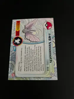 Topps Pokemon Venomoth 49 Series 1 Card Blue Topps Trading Card Vintage - Image 3