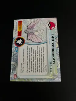 Topps Pokemon Venomoth 49 Series 1 Card Blue Topps Trading Card Vintage - Image 4