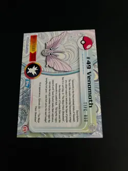 Topps Pokemon Venomoth 49 Series 1 Card Blue Topps Trading Card Vintage - Image 5