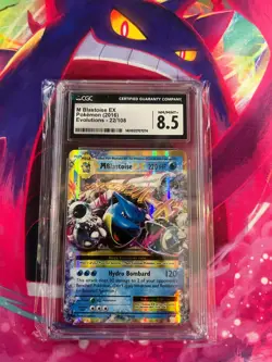 Mega Blastoise ex Evolutions 22/108 CGC Graded 8.5 Pokemon Trading Card Game - Image 1