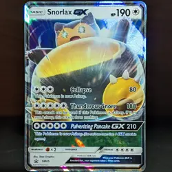 Snorlax GX SM05 NM Black Star Promo Near Mint Holo Foil SM Pokemon Card SM5 05 5 - Image 1