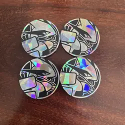 Lot of 4 Pokemon TCG Lugia Coin Cracked Ice Silver - Image 1
