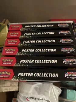 Pokemon TCG: Prismatic Evolutions - Poster Collection Sealed Lot Of 6 W/ Display - Image 2