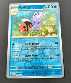 Pokemon 151 Seaking Reverse Holo Uncommon Card 119/165 NM - Image 1