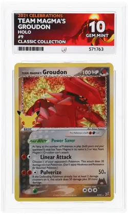 Pokemon TCG Team Magma's Groudon 9/95 Celebrations ACE 10 - Image 1