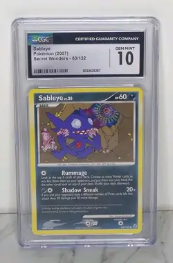 Pokemon Sableye 2007 Secret Wonders 63/132 - CGC 10 Gem Mint - Image 1