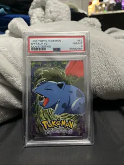 1999 Topps Pokemon Ivysaur #E2 of 12 Stage 2 Movie Edition Blue Topps Logo - Image 2