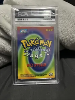 1999 Topps Pokemon Ivysaur #E2 of 12 Stage 2 Movie Edition Blue Topps Logo - Image 3