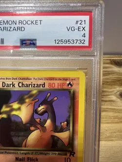 2000 Pokemon Rocket Dark Charizard PSA 4 Number 21 - Image 2