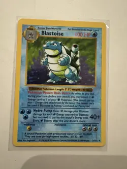 Pokemon Cards: Base Set Shadowless Rare Holo: Blastoise 2/102 (NM) - Image 1