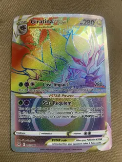Giratina VSTAR Rainbow Rare 211/196 Lost Origin Secret Rare Pokemon TCG - Image 1