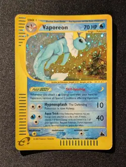 Pokemon SKYRIDGE - #H31/H32 Vaporeon - Holo - ENG - SWIRL - Image 2
