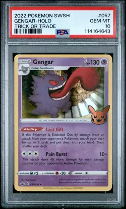2021 POKEMON SWORD & SHIELD CHILLING REIGN #057 GENGAR-HOLO PSA 10 - Image 1