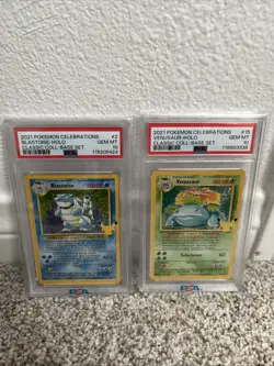 PSA 10 Pokemon Venusaur And Blastoise 25th Celebrations SEQUENTIAL - Image 1