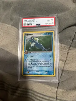 2006 Pokemon Vaporeon-holo Pop Series 3 6/17 PSA 8 - Image 1