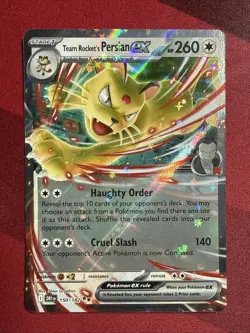 Pokemon Team Rocket's Persian ex 150/182 Destined Rivals Double Rare Holo NM - Image 1