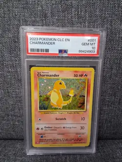 Charmander 001/034 Holo PSA 10 2023 Pokemon CLC EN 001 Classic Collection - Image 1