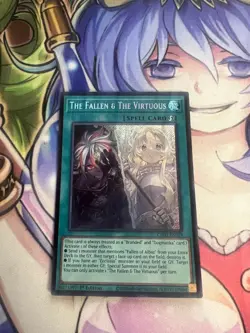 THE FALLEN & THE VIRTUOUS SECRET RARE CH01-EN019 LIGHT PLAY YUGIOH - Image 1