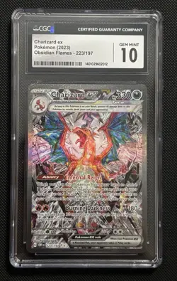 Obsidian Flames Charizard ex SIR 223/197 CGC 10 GEM MINT Pokemon Card - Image 1