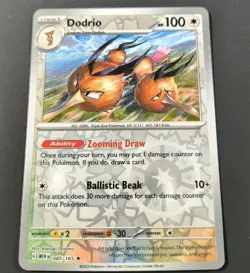 Pokemon 151 Dodrio Reverse Holo Rare Card 085/165 NM - Image 1