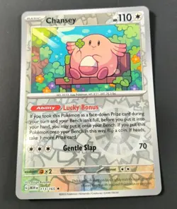 Pokemon 151 Chansey Reverse Holo Rare Card 113/165 NM - Image 1