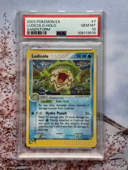 PSA 10 Ludicolo Holo 7/100 Pokemon Card 2003 Ex Sandstorm POP 32 - Image 1