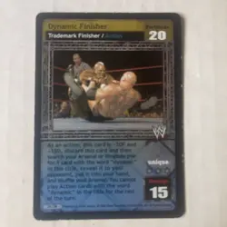 WWE Raw Deal Dynamic Finisher Foil Tournament Kit Card Promo CCG 34/TK - Image 1