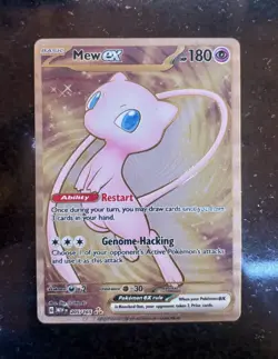 Pokemon TCG Mew EX Metal Gold NM 205/165 Scarlet & Violet 151 Promo Card - Image 1