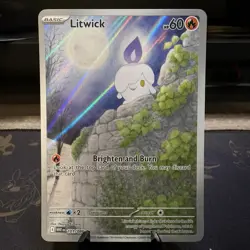 Pokemon TCG Illustration Rare Holo 3 Card Lot Litwick Lampent Chandelure NM - Image 2