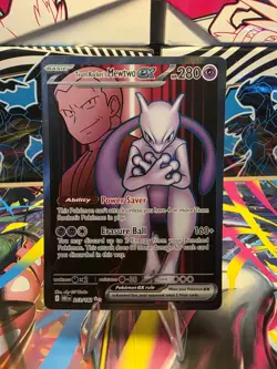 Team Rocket's Mewtwo ex 213/182 - Destined Rivals Ultra Rare Holo Pokemon Card - Image 1
