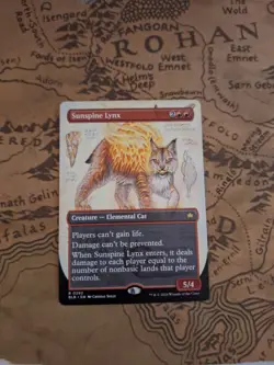 MTG Sunspine Lynx (BLB #292) Borderless Bloomburrow Regular Card NM Condition - Image 1