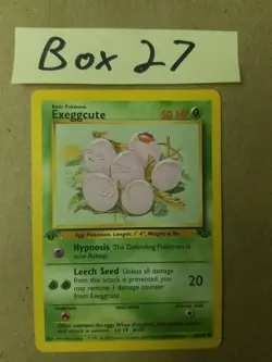Exeggcute 52/64 - 1st Edition - Jungle Set - VINTAGE WOTC Pokemon Card - LP - Image 1