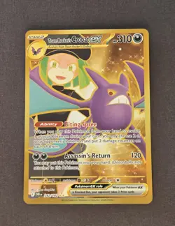 Pokemon TCG Team Rockets Crobat EX Full Art Gold Card 242/182 Destined Rivals - Image 1