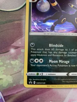 Pokemon Card - Umbreon SWSH129 Promo Card Cosmos Holo Evolving Skies Promo Swirl - Image 5
