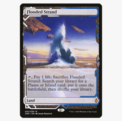 FOIL FLOODED STRAND Zendikar Rising Expeditions Magic MTG MINT CARD - Image 1