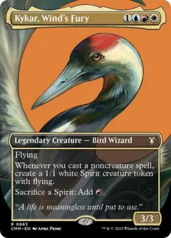 ~ Kykar, Wind's Fury (Borderless) ~ NM ~ Commander Masters ~ MTG ~ - Image 1