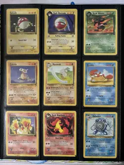 Pokemon TCG Team Rocket Base Set 2 Fossil Card Lot of 9 Vintage 1995-2000 HP - Image 1