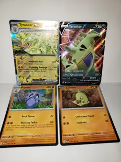 Tyranitar Ex Premium Collection Promos 2 Cosmos Holos + 1 Ex Card & 1 V Card - Image 1