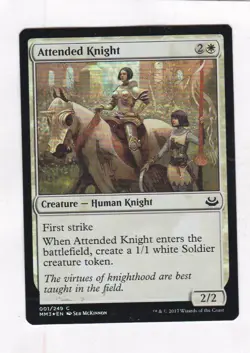 MTG: Modern Masters 2017: FOIL: Attended Knight - Image 1