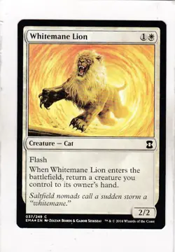 MTG: Eternal Masters: Whitemane Lion **FOIL** - Image 1