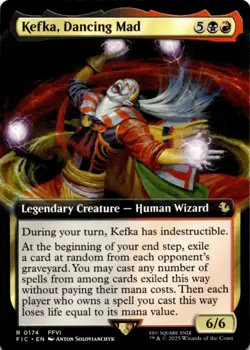 MTG Kefka, Dancing Mad (Extended Art) Normal NM Commander: FINAL FANTASY Magic - Image 1