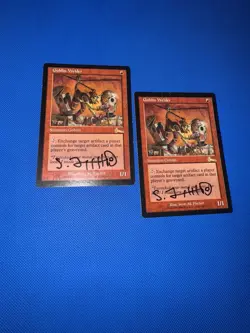 GOBLIN WELDER Scott M. Fischer SIGNED Auto Non-foil MTG EDH Urza's Legacy x2 - Image 1