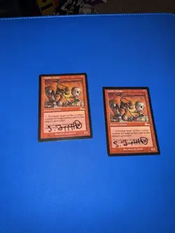 GOBLIN WELDER Scott M. Fischer SIGNED Auto Non-foil MTG EDH Urza's Legacy x2 - Image 3