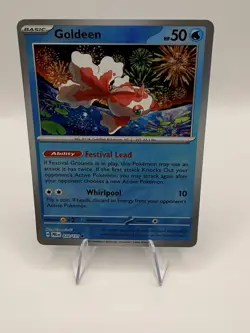 Pokemon Goldeen 020/131 Prismatic Evolutions Master Ball Reverse Holo NM - Image 1