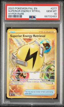 SUPERIOR ENERGY RETRIEVAL 2023 Pokemon Paldea Evolved #277 Hyper Rare PSA 10 - Image 1