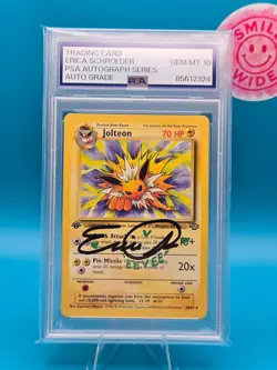 PSA Auto 10 - 1999 Pokemon, Jolteon-Non Holo, 1st Ed., Erica Schroeder Autograph - Image 1