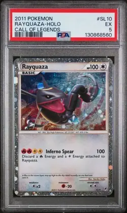 2011 POKEMON CALL OF LEGENDS #SL10 SHINY RAYQUAZA-HOLO CALL OF LEGENDS PSA 5 - Image 1