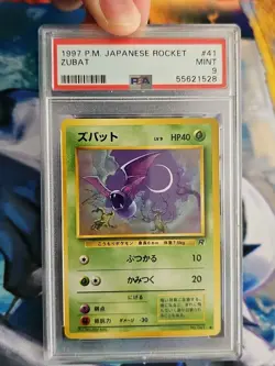 1997 Pokemon Japanese Team Rocket Zubat #41 Graded PSA 9 Mint - Image 3